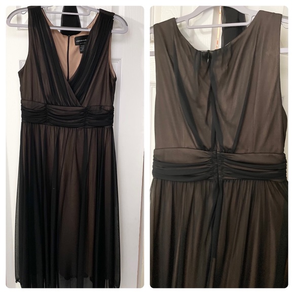 Black with Beige Lining cocktail dress - Picture 1 of 3